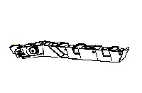 Ślizg zderzaka tylny ASTRA H kombi (lewy)